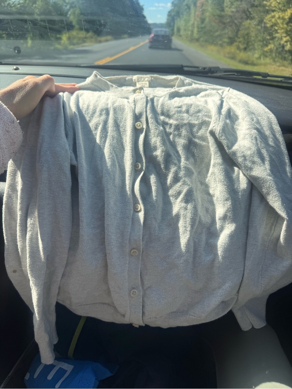 J. Crew Light Gray Kids Button-Up Cardigan